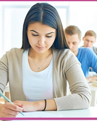 Students attending exam